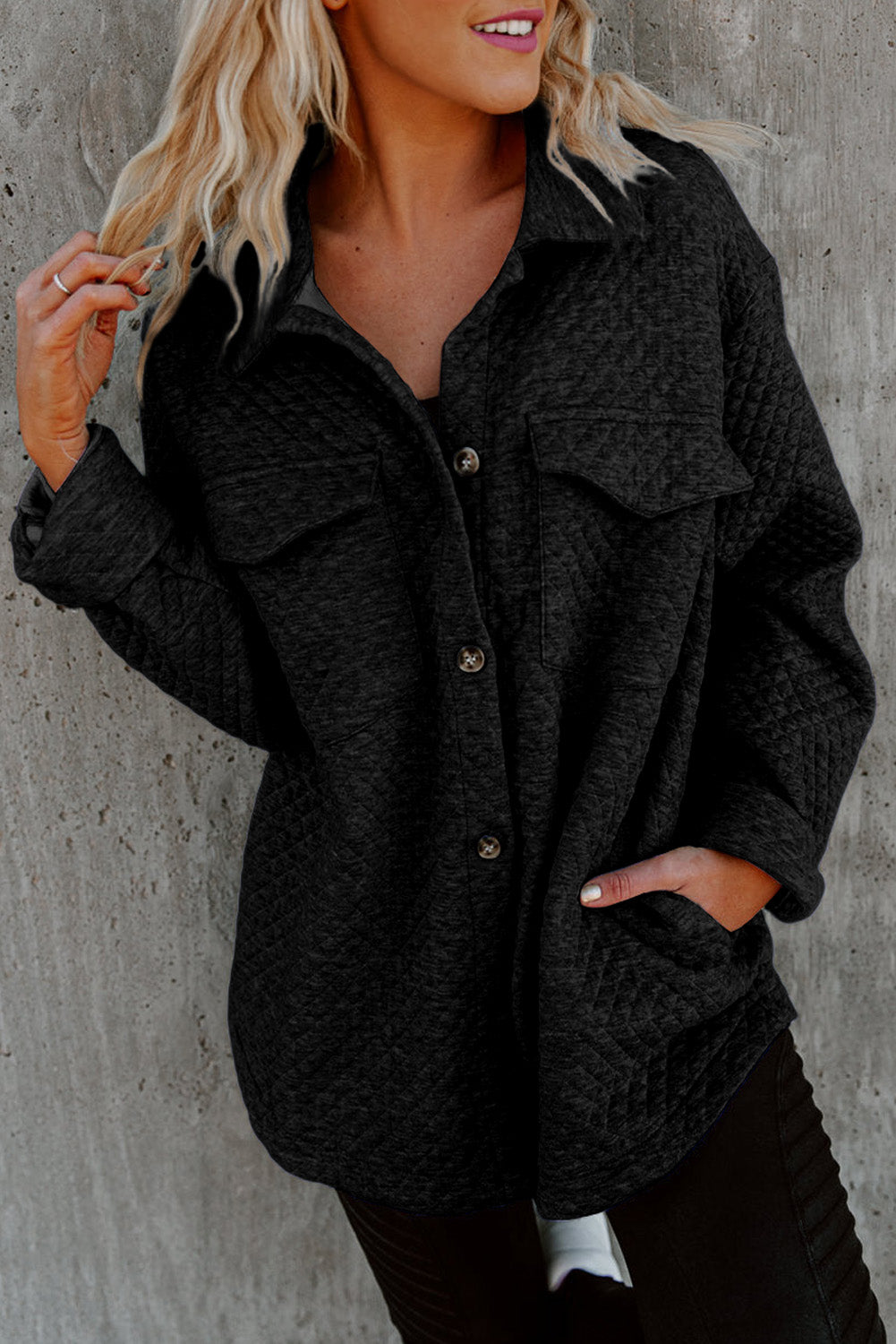 Drune | Leichtgewicht Gesteppte Hemdjacke Polyester Komfort und Stil