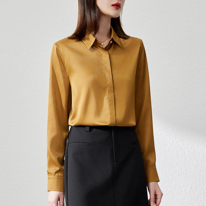 Drune | Elegantes Satinoberteil für Damen mit vielseitigem Stil