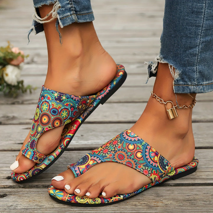 Drune | Florale Flip Flops Für Frauen