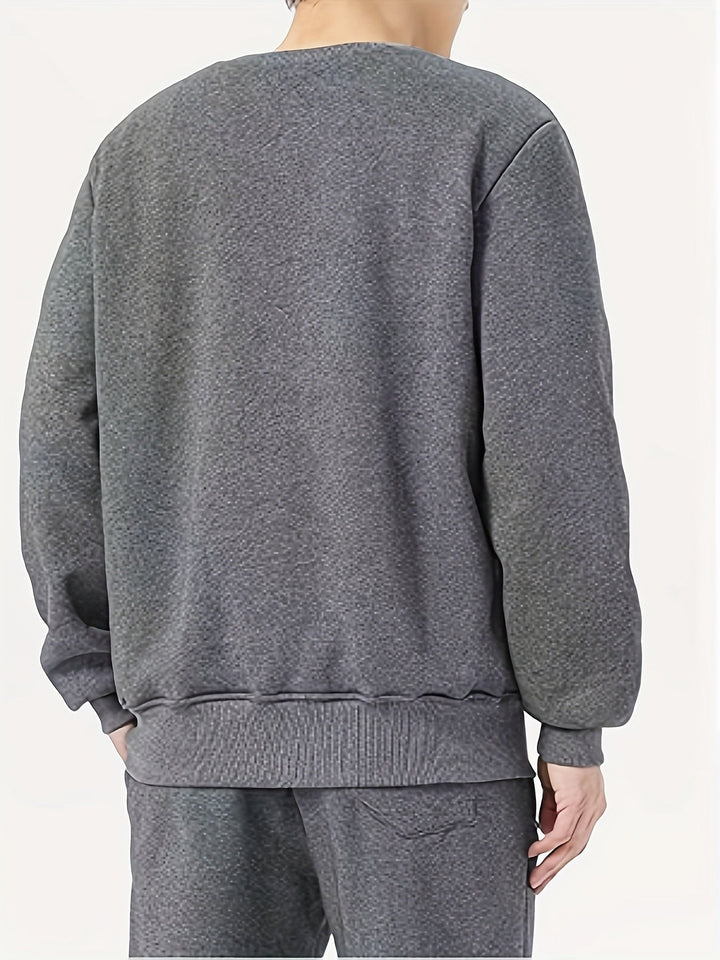 Drune | einfarbiger Baumwolle Sweatshirt für Männer - Perfekt für den Alltag