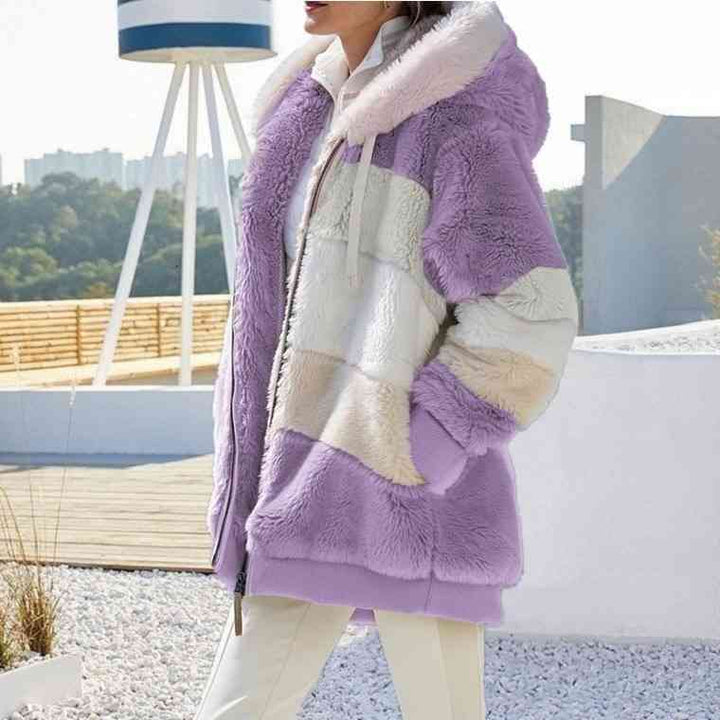 Drune | Color Block Zip-Up Kapuzenjacke