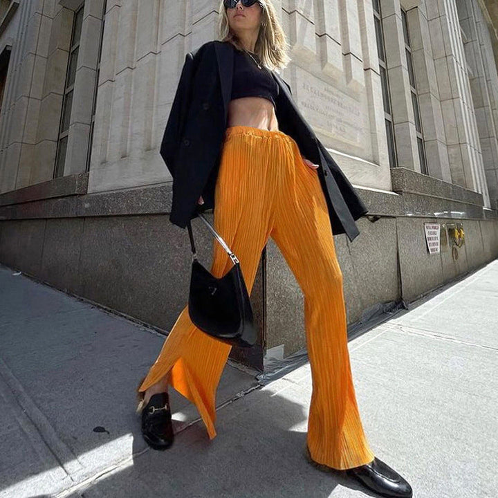 Drune | Elegante orange Hosen für Frauen
