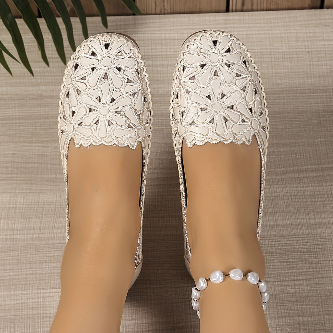 Blumige perforierte Loafer Drune Drune