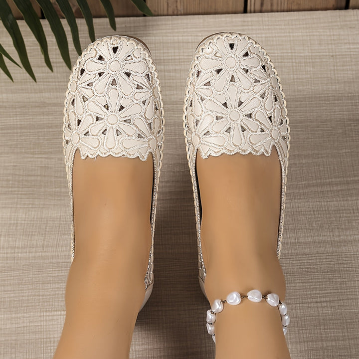 Blumige perforierte Loafer Drune Drune