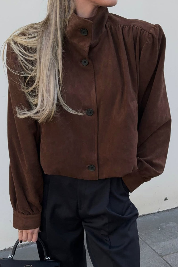 Drune | Wildleder Stil Langarmjacke