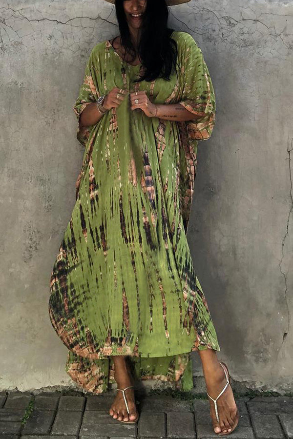 Drune Freely – Lockeres Überwurfkleid im Batik-Boho-Stil