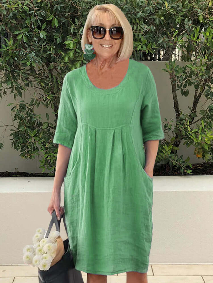 Drune | Pocket Strand Tunika Kleid Übergröße