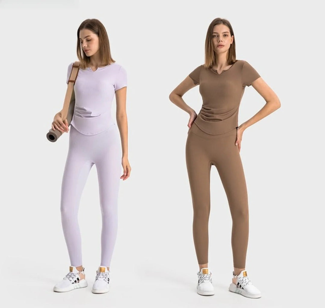 Drune | Weiches hautfreundliches antibakterielles Deodorant Sport Yoga kurze Ärmel