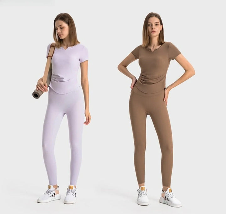 Drune | Weiches hautfreundliches antibakterielles Deodorant Sport Yoga kurze Ärmel