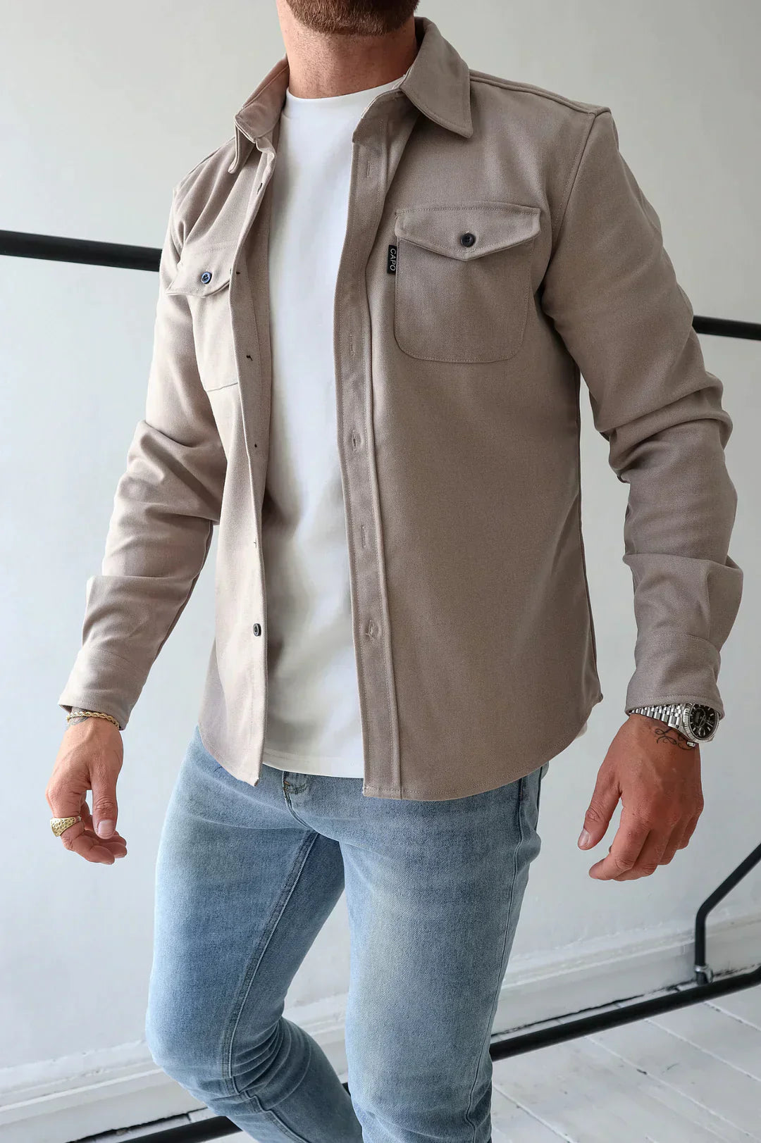 Drune | Premium-Jacke mit Knopfverschluss für Herren | Stylische und bequeme Jacke