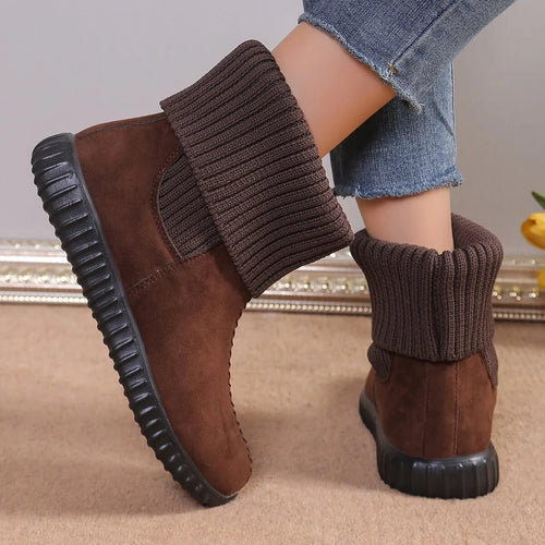 Drune | Flache Und Gestrickte Stiefeletten