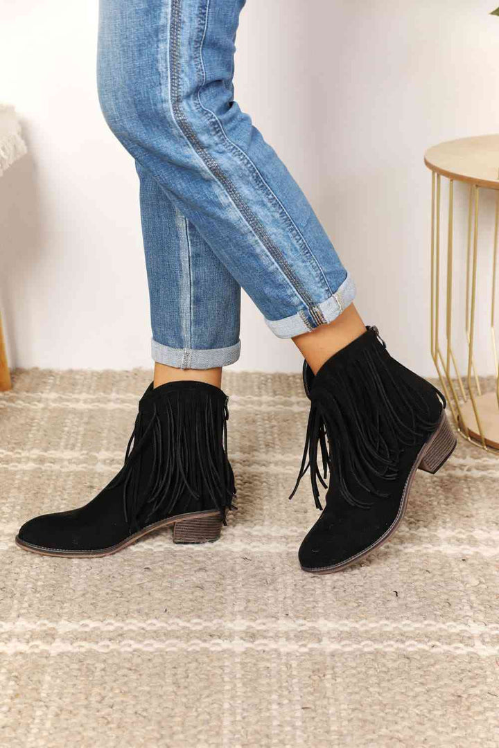 Drune | Legend Damen Fransen Cowboy Western Stiefeletten