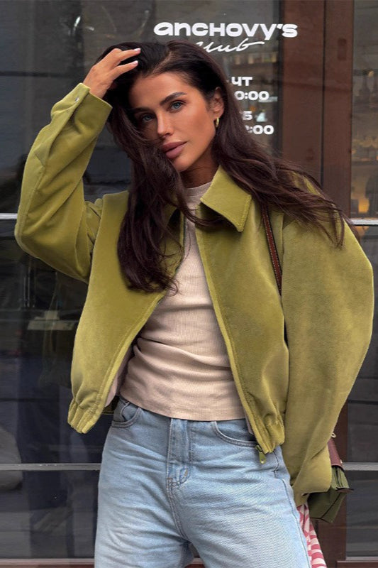 Drune | Wildlederrevers Freizeitjacke