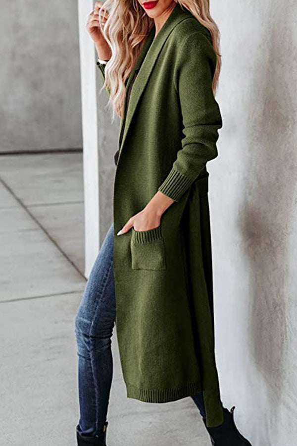 Drune | Krawatten Revers Karten Strickjacke