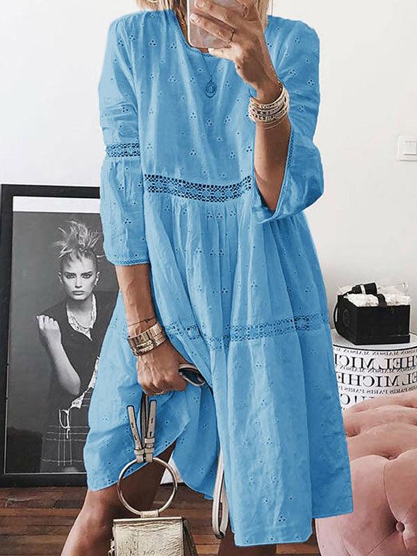 Drune | Midikleid mit Rundhalsausschnitt