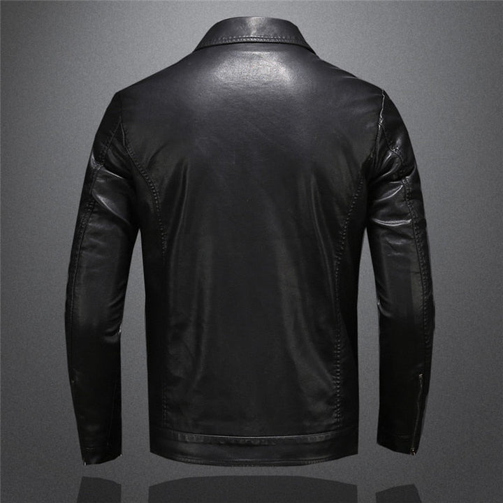 Drune | Kunstlederjacke im klassischen Streetstyle - Elegante Übergangsjacke für Alltag und Freizeit