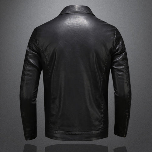 Drune | Kunstlederjacke im klassischen Streetstyle - Elegante Übergangsjacke für Alltag und Freizeit