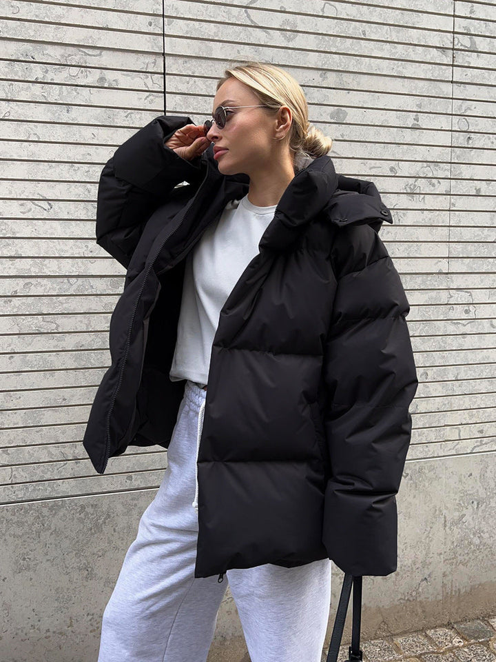 Drune | Damen Oversize Winterjacke mit Kapuze