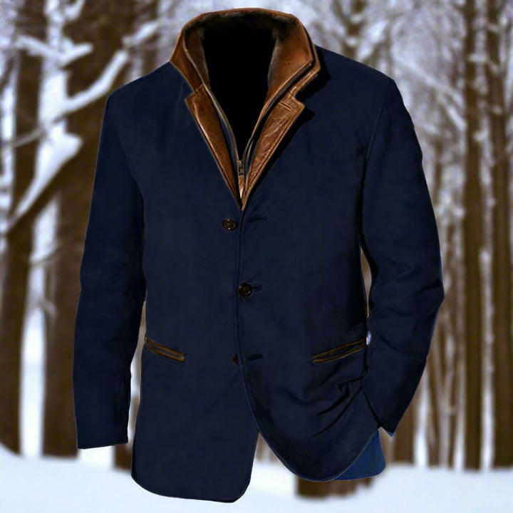 Drune | Wildlederlook Mit Lederdetails Strukturierte Passform Knopfverschluss