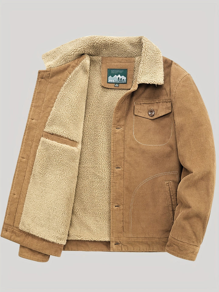 Drune | Fleece-Knopf Outdoorjacke Leicht Mit Brusttasche Für Herren - Perfekt für Outdoor-Aktivitäten