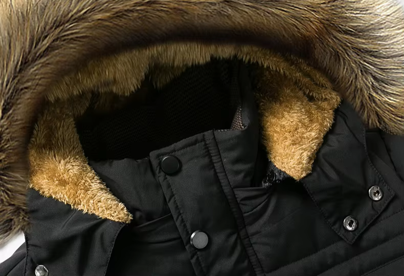 Drune | Winterparka mit Kapuze und Kunstfell - Warm gefütterte Outdoorjacke für kalte Tage