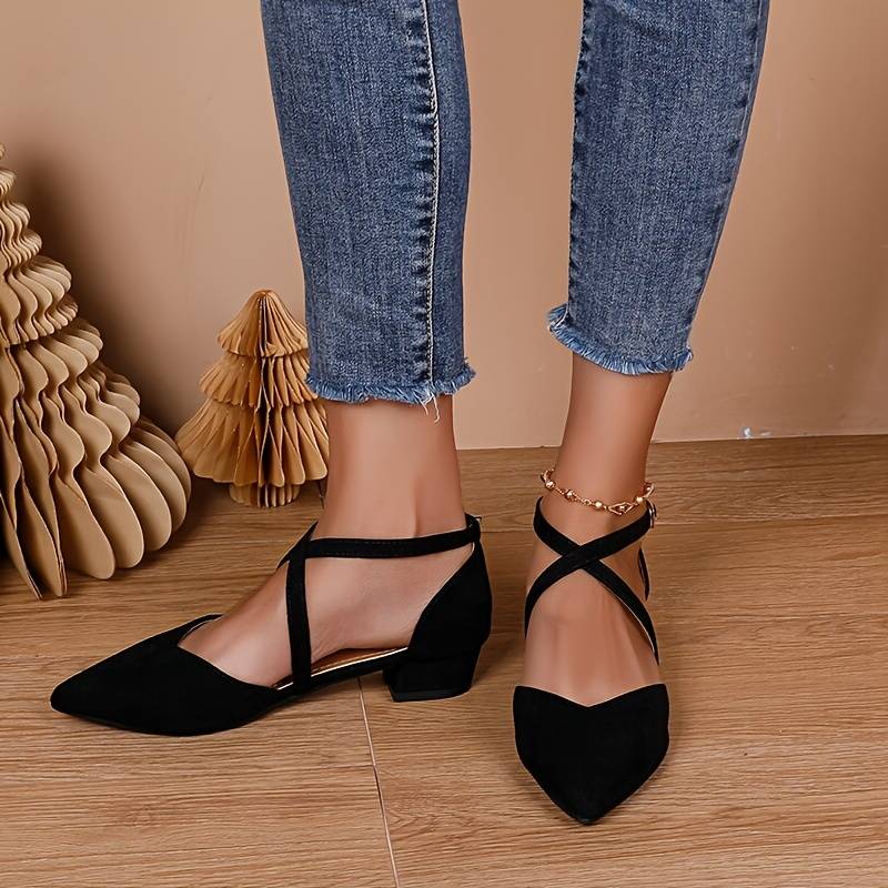 Drune | Modische Flache Sandalen Mit Spitzer Spitze