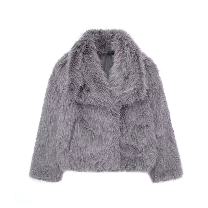 Drune - Damen Herbst, Winter Pelz Mantel Imitation