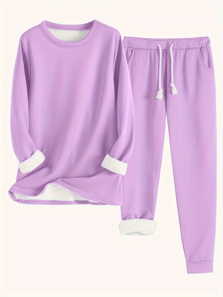 Drune | Stilvolle Winter Casual Thermische Sweatshirt- und Jogginghose-Set für Frauen