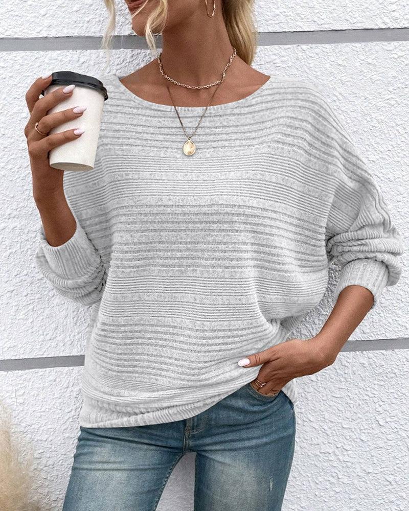 Drune | Langarmshirt mit Rundhals und Streifen