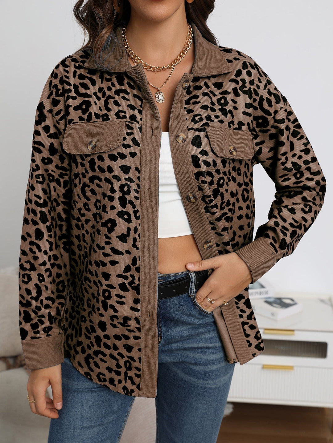Drune | Leopardjacke Chic Premium Material Ideal für den Frühling