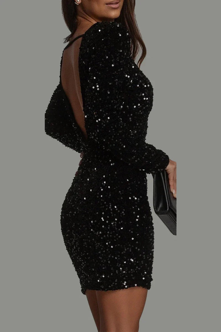 Schickes Winter Party Kleid mit Rückenfreiem Schnitt für Frauen | Drune