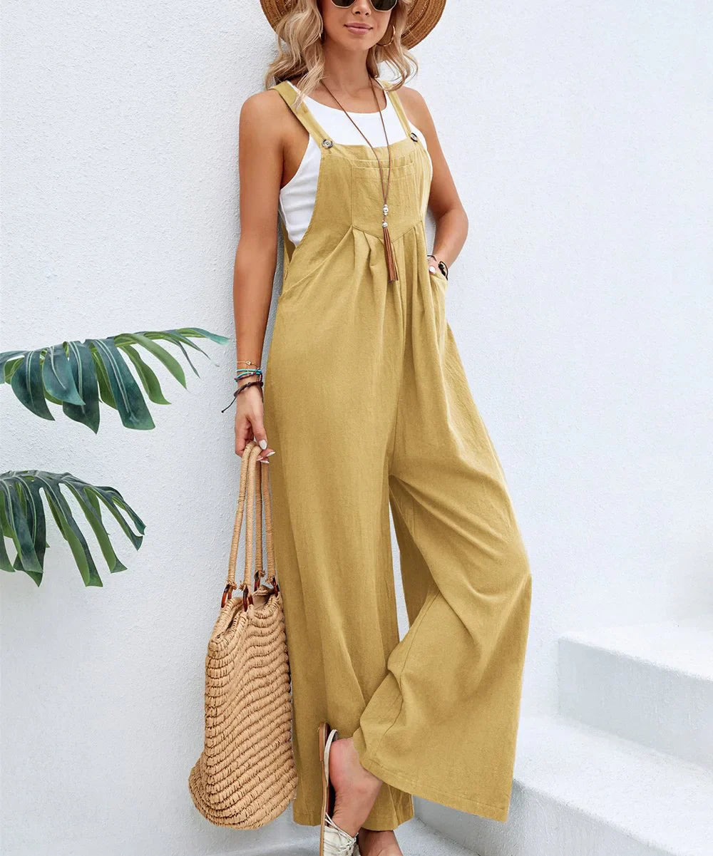 Drune | Ärmellose Latzhose Lässig Jumpsuit
