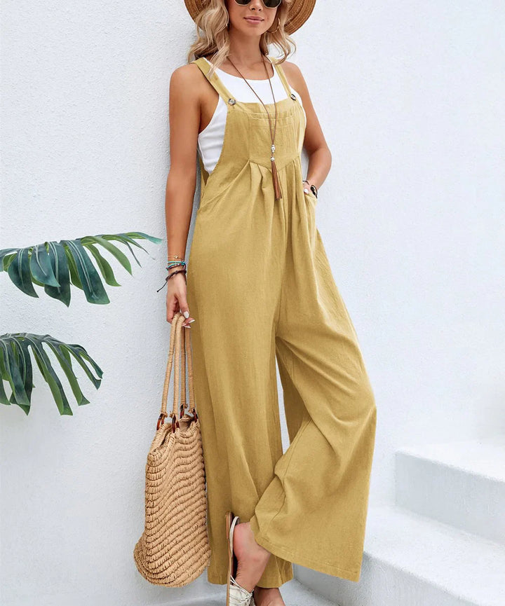 Drune | Ärmellose Latzhose Lässig Jumpsuit
