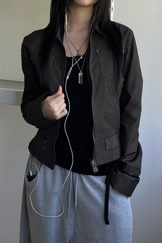 Drune | Up Solid Color Utility Jacket