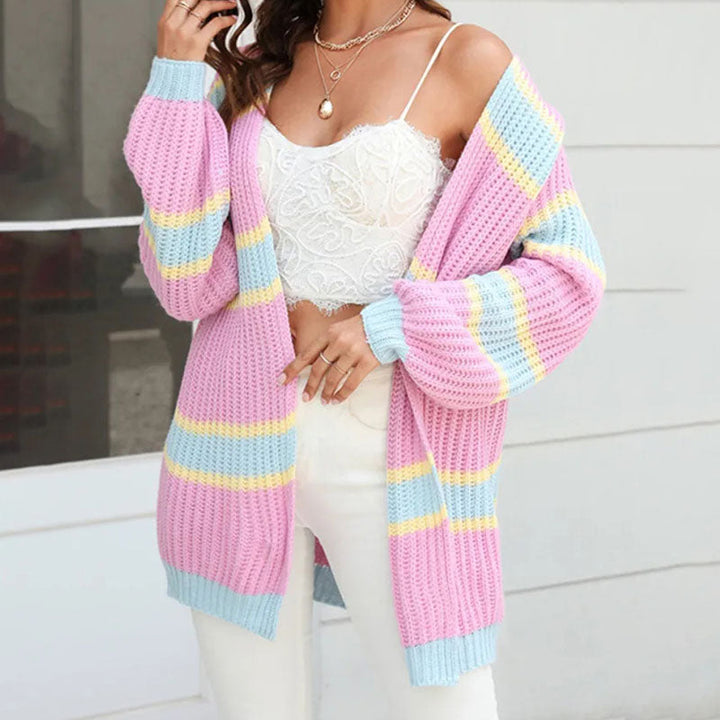 Drune | Gestreifter Strickcardigan Acryl Bunt, Weich