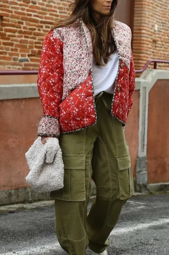 Drune | Kontrastierende Farbstiche Baumwolljacke