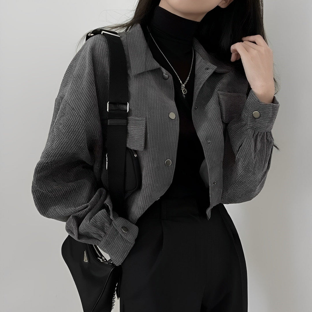 Drune | Damenjacke Aus Cord Mit Kurzem Revers