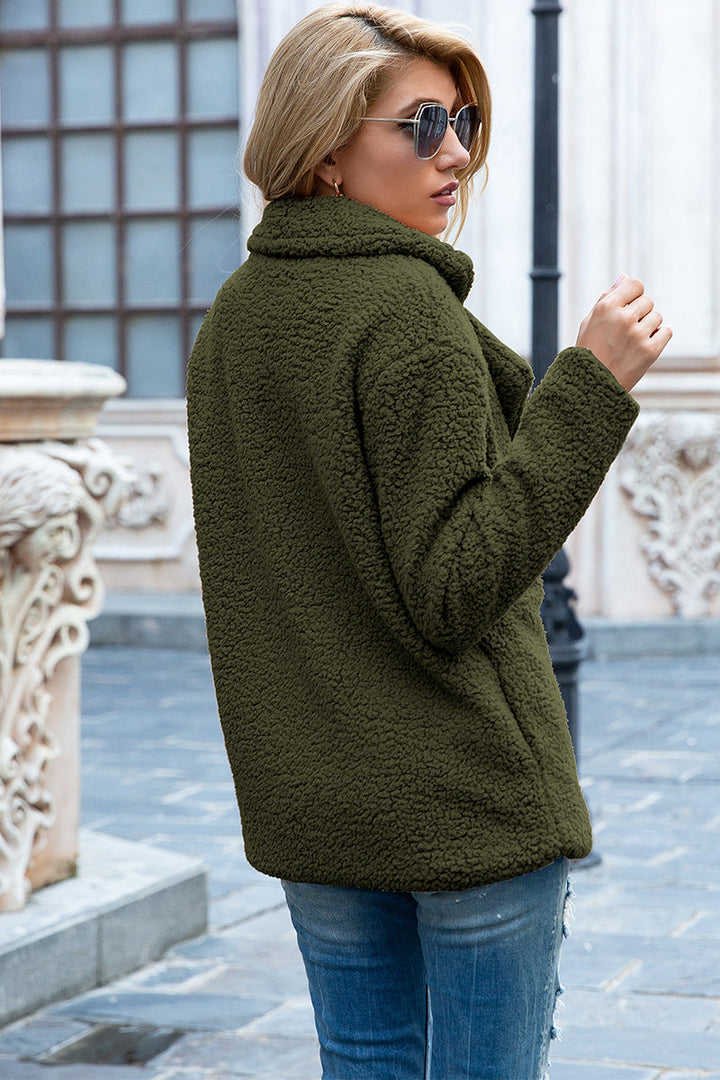 Drune | Full Size Reverskragen Sherpa Mantel