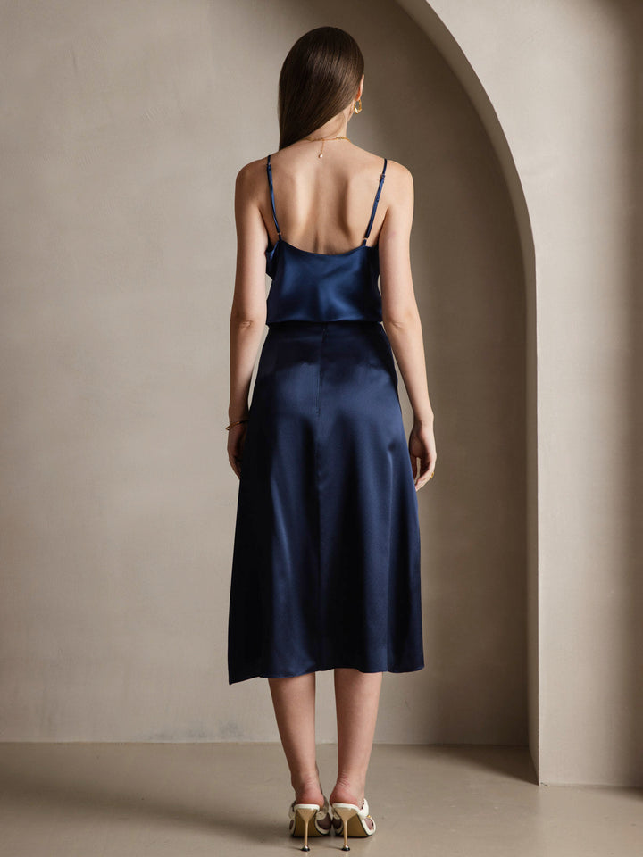 Drune | V-Ausschnitt Reine Seide Spaghettiträger Camisole Top