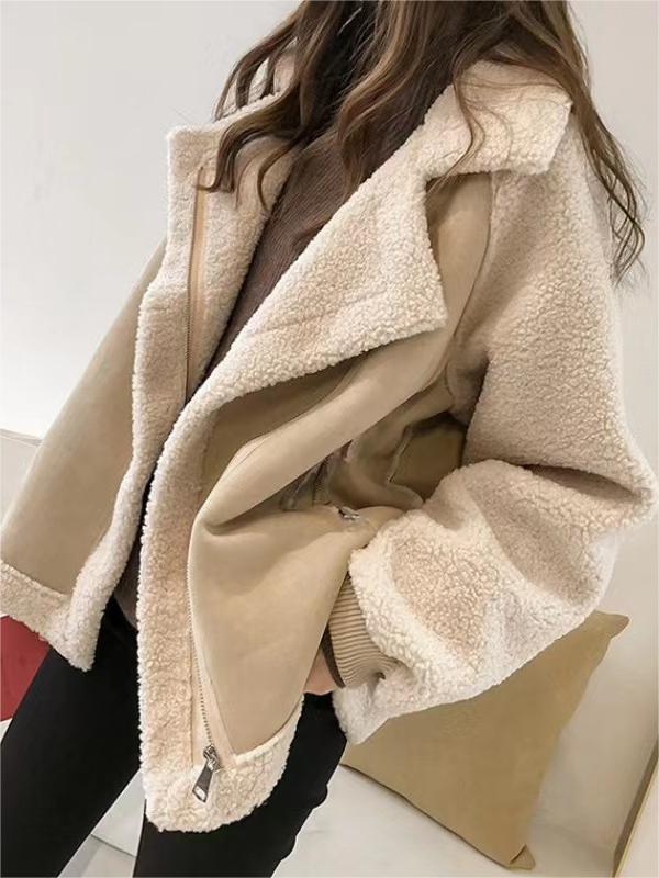 Drune | Warme Vegan Pelz Wildleder Patch Jacke