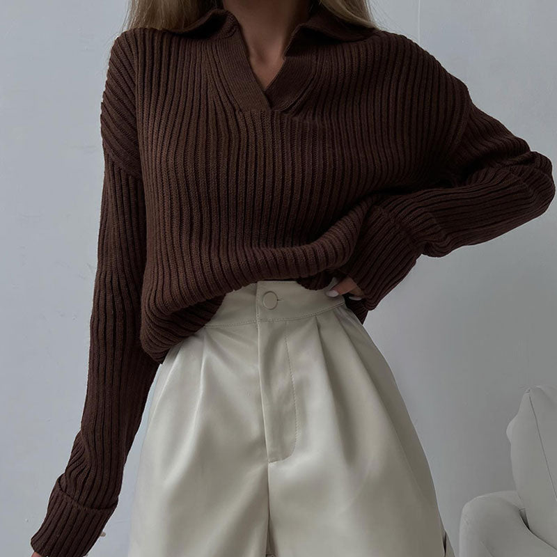 Drune | Damen V-Ausschnitt Pullover