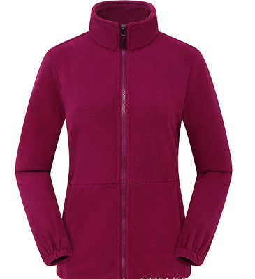 Damen Fleecejacke mit hochschließendem Kragen und seitlichen Taschen Drune
