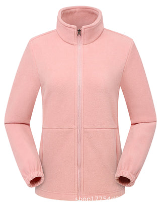 Damen Fleecejacke mit hochschließendem Kragen und seitlichen Taschen Drune