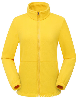 Damen Fleecejacke mit hochschließendem Kragen und seitlichen Taschen Drune