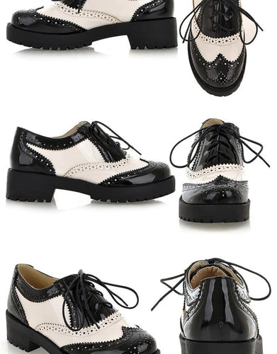 Drune | Vintage Oxford Schuhe Weiß