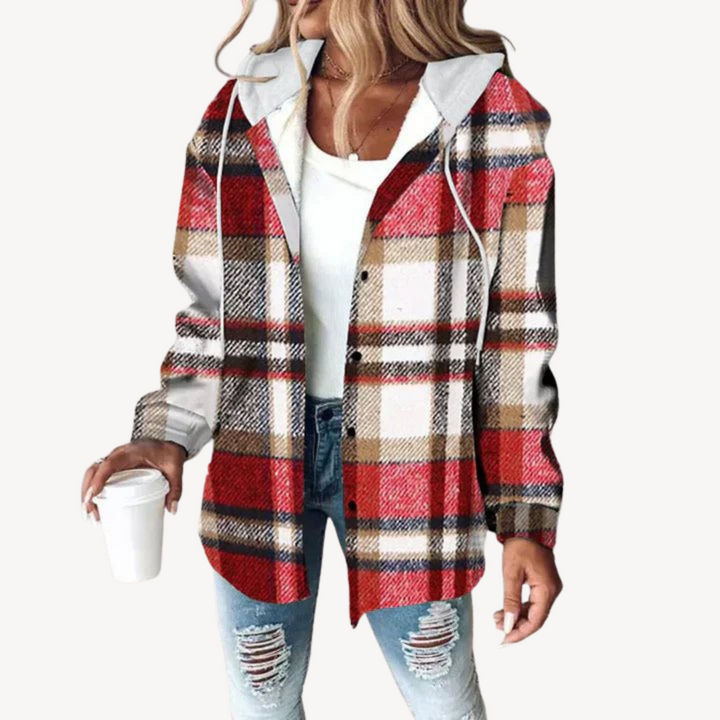 Drune | Karierte Kapuzenhemdjacke