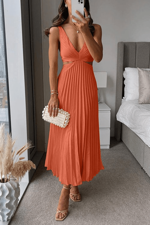 Drune | Kleid Mit Faltigem Kragen Damen Abendkleid