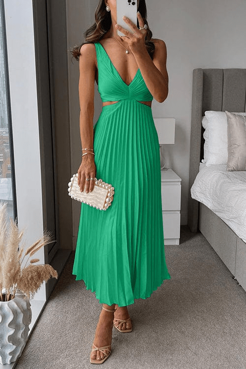 Drune | Kleid Mit Faltigem Kragen Damen Abendkleid