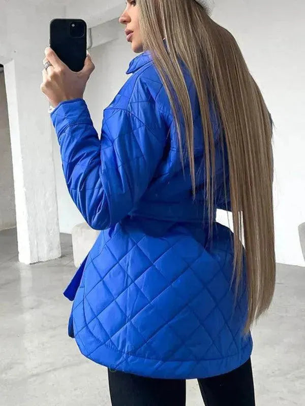 Drune | Schickes lockeres Damen-Stepphemdjacke