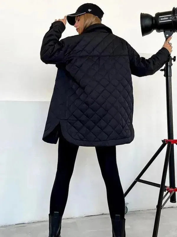 Drune | Schickes lockeres Damen-Stepphemdjacke